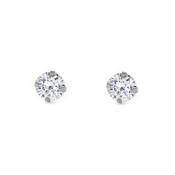 Orecchini Zircone 3 mm Argento Sterling 925 brillante