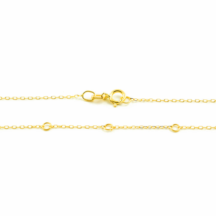 Cadena Oro Amarillo forzada aritos