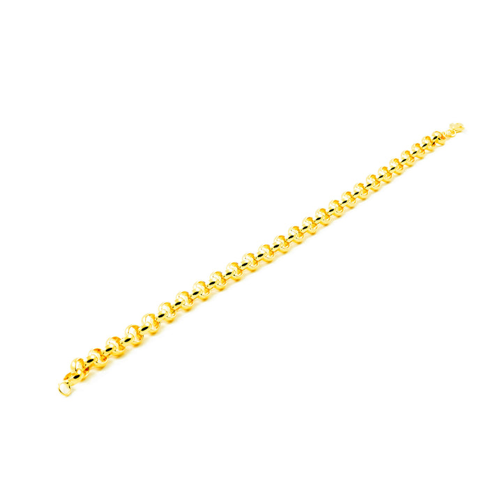 Pulsera Oro Amarillo Rolo Eslabon 6.5 mm