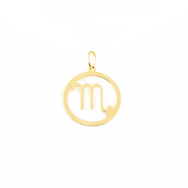 Pendente ciondolo brillante Oroscopo Scorpione Oro Giallo 9K
