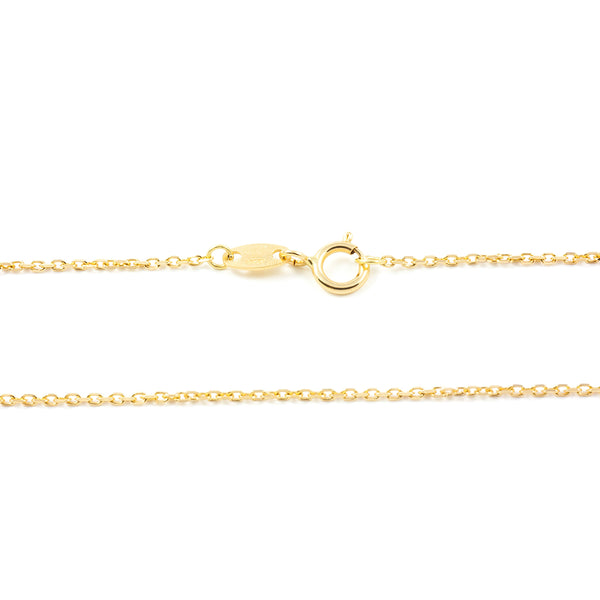 Catena Collana Forzata Oro Giallo 18K spessore 1 mm