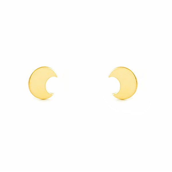 Orecchini ragazza donna Luna Oro Giallo 9K