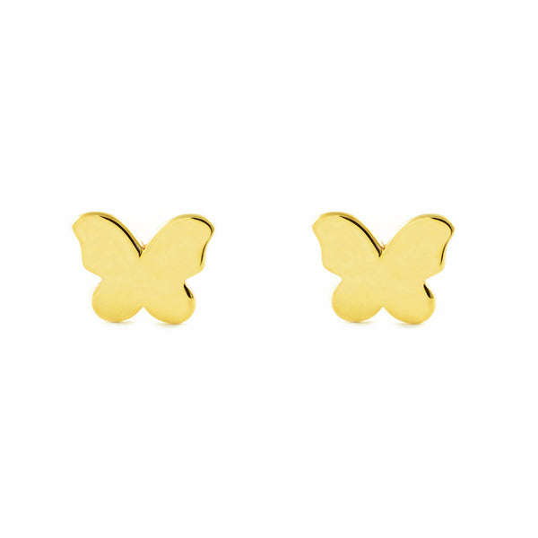 Orecchini ragazza donna Farfalla Oro Giallo 9K