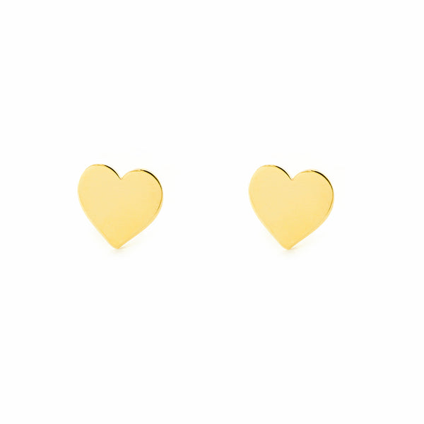 Orecchini ragazza donna Cuore Oro Giallo 9K