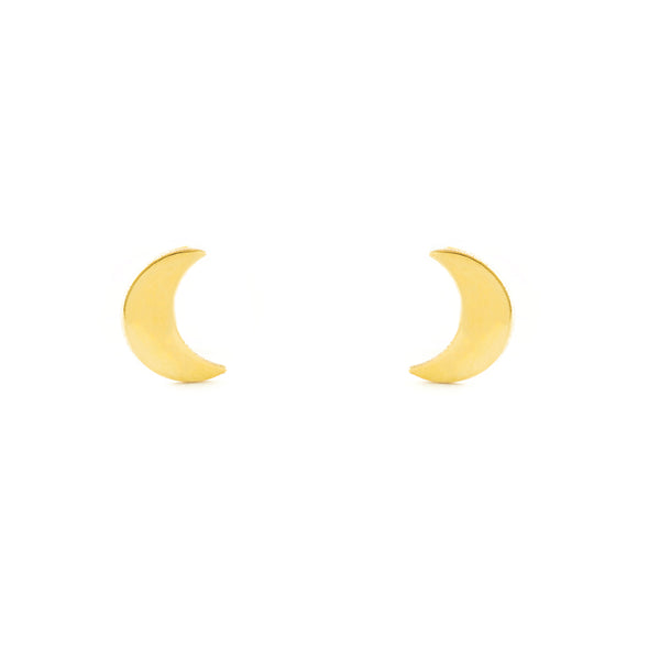 Orecchini ragazza donna Luna Oro Giallo 9K