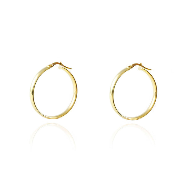 Orecchini Cerchi 22x4 mm Oro Giallo 18K