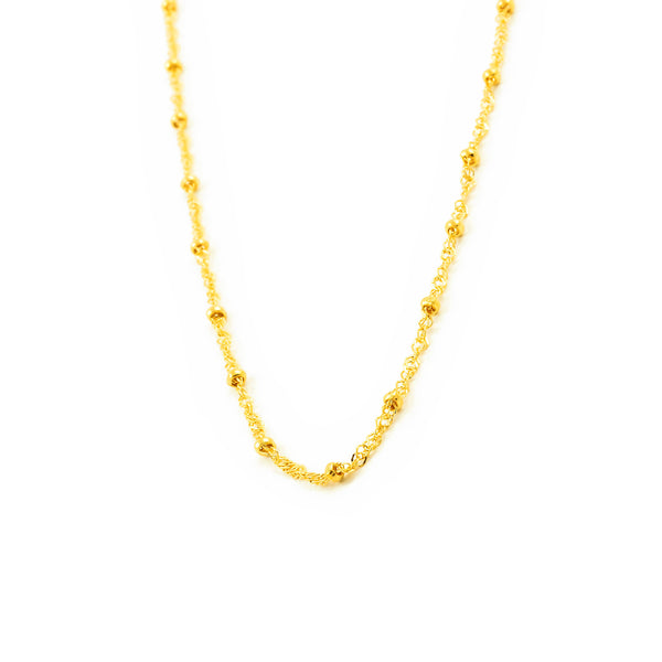 Catena Collana Singapore Oro Giallo 18K spessore 1.6 mm
