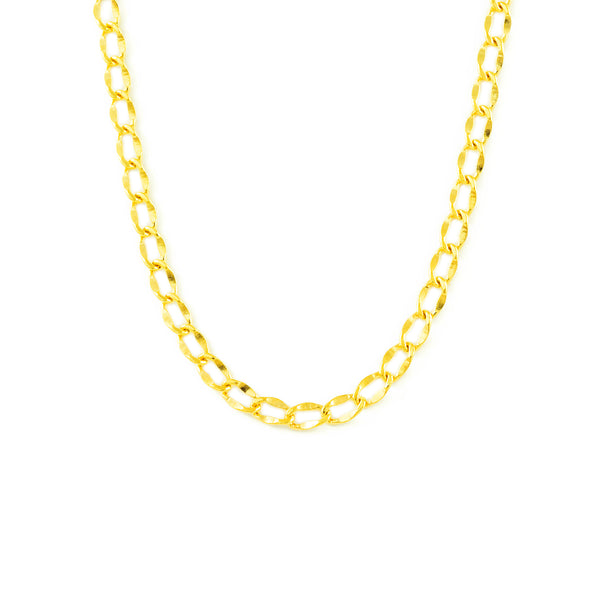 Catena Collana Bilbao Oro Giallo 18K spessore 3 mm