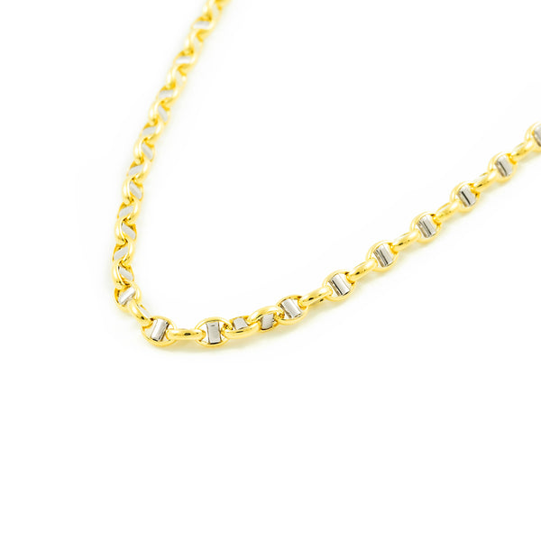 Catena Collana Capaventi Bicolore 18K spessore 2.3 mm