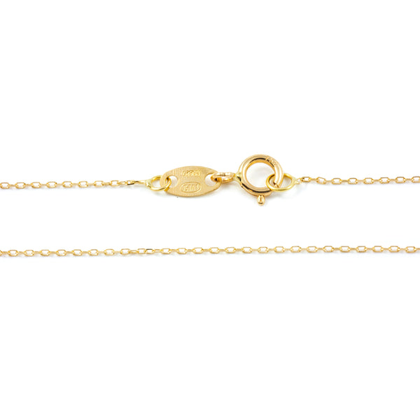 Catena Collana Forzata Oro Giallo 18K spessore 0.7 mm