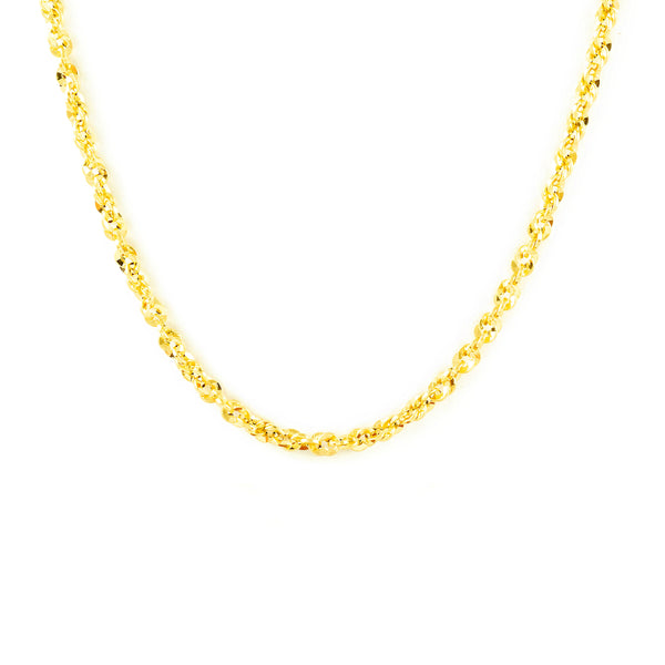Catena Collana Diamantato salomonico Oro Giallo 18K spessore 2.5 mm