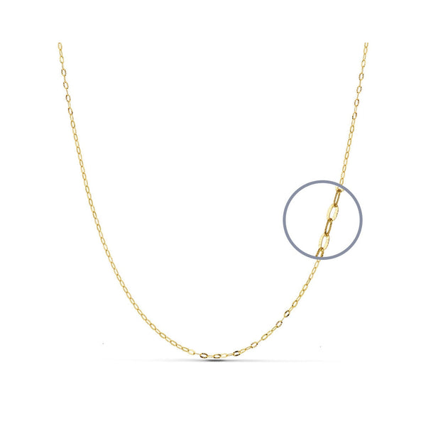 Catena Collana Brillante Oro Giallo 18K spessore 1.2 mm