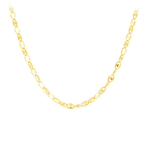 Catena Collana Forzata Oro Giallo 18K spessore 2 mm