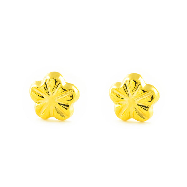 Orecchini Fiore Oro Giallo 9K