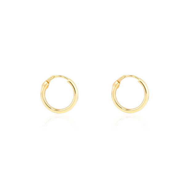 Orecchini Cerchi 10x1.5 mm Oro Giallo 9K