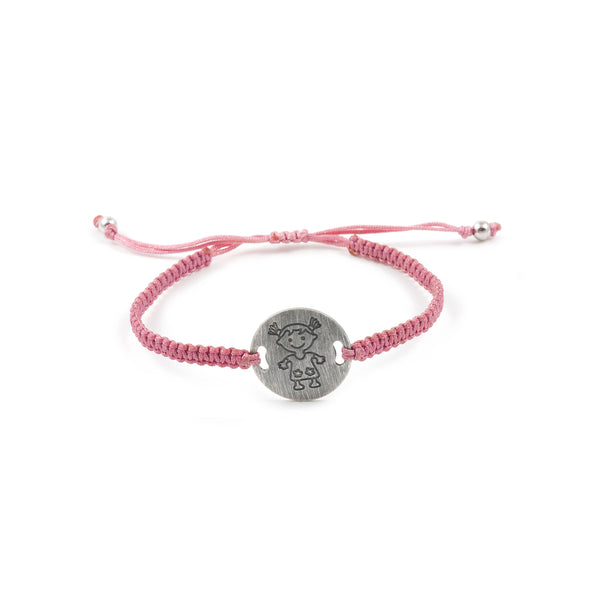 Bracciale macramè Ragazza Argento Sterling 925 brillante