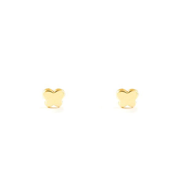 Pendientes Bebe-Niña Oro Amarillo 9K Mariposa Brillo