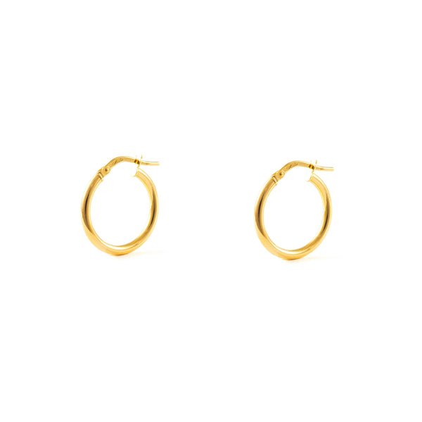 Orecchini Cerchi 15x2 mm Oro Giallo 18K