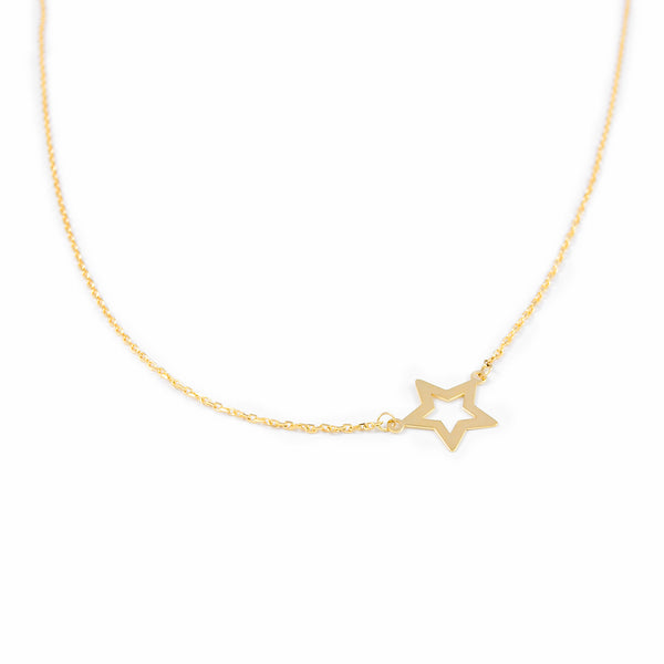 Collana Donna Stella Oro Giallo 18K Brillante