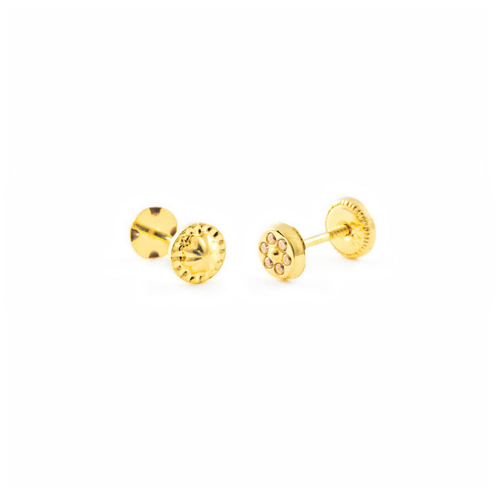 Pendientes Bebe o Niña Redondos con Circonitas