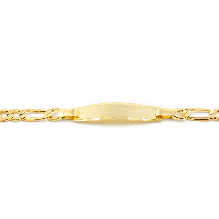 Esclava Bebe Oro Amarillo 3x1 eslabón Plano (9kts)