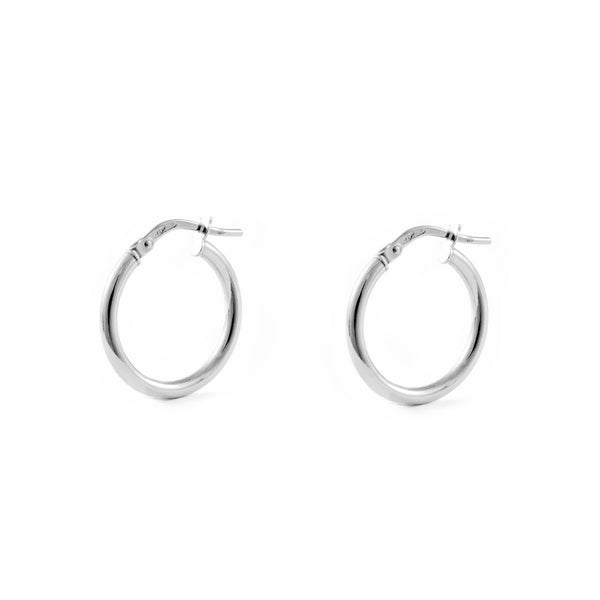Orecchini Cerchi 20x2 mm Oro Bianco 18K