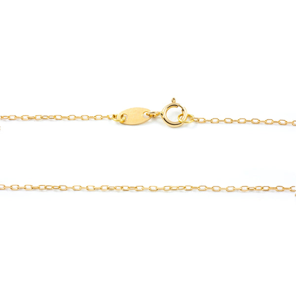 Catena Collana Forzata Oro Giallo 9K spessore 0.9 mm