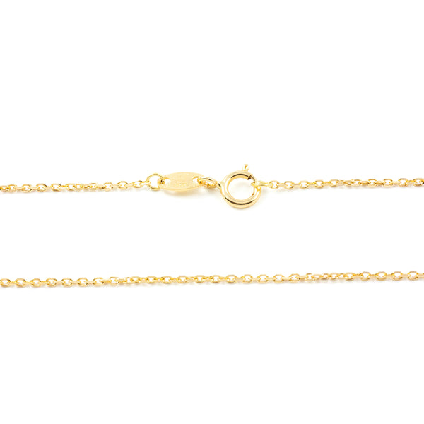 Catena Collana Forzata Oro Giallo 9K spessore 1 mm