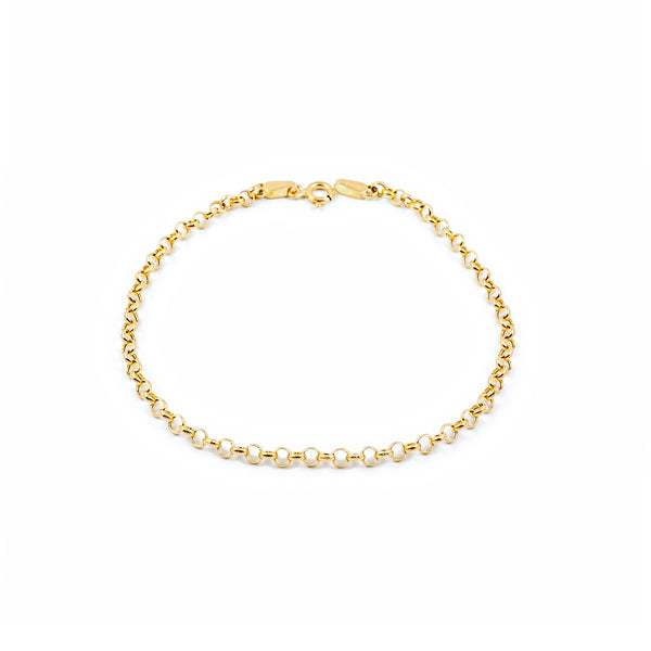 Bracciale Donna Oro Giallo 18K Rolo (3 mm) Brillante 20 cm
