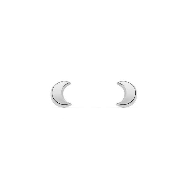 Orecchini bambini ragazza Luna Oro Bianco 9K